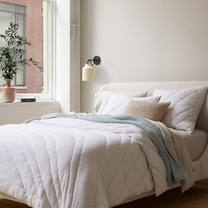 Hanton Brass Damp Rated Sconce - Modern Glass Wall Light for Bathroom