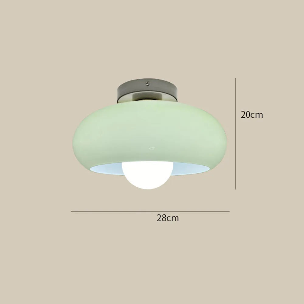 Retro Glass Ceiling Light - Round Fixture for Living Room