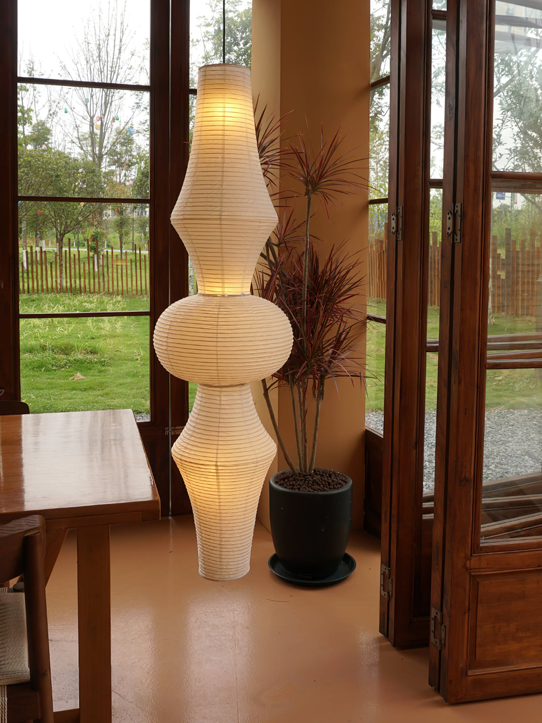 Washi-Papier-Pendelleuchte – Japanische handgefertigte Lampe für das Wohnzimmer