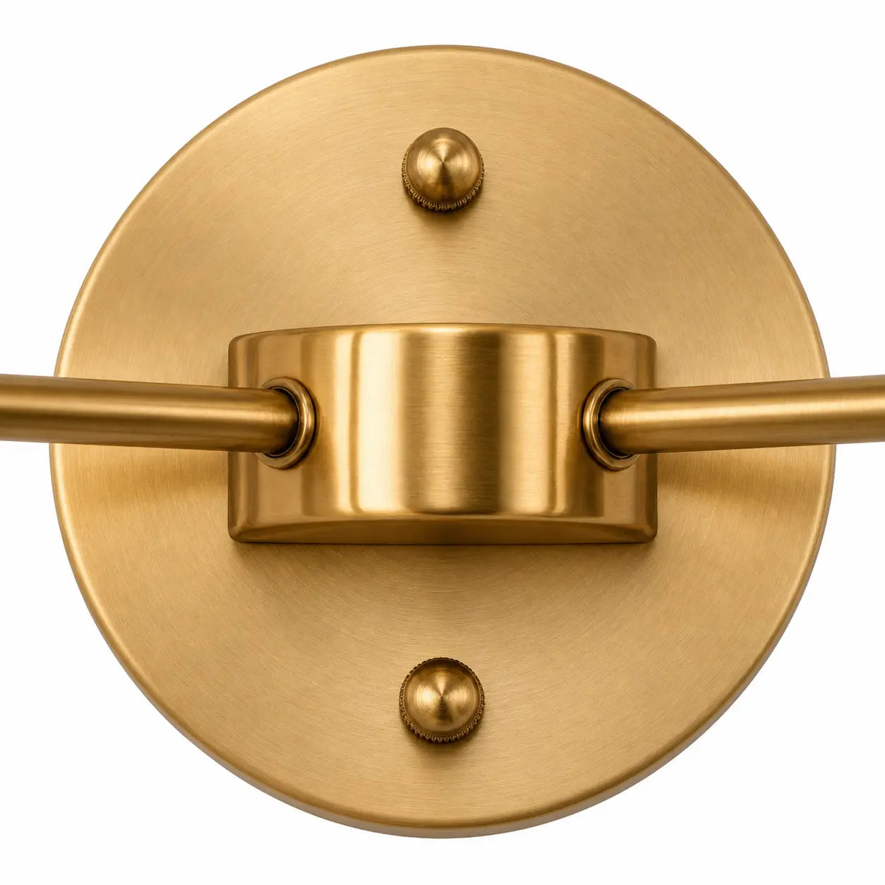 Close-up of the antique brass metalwork