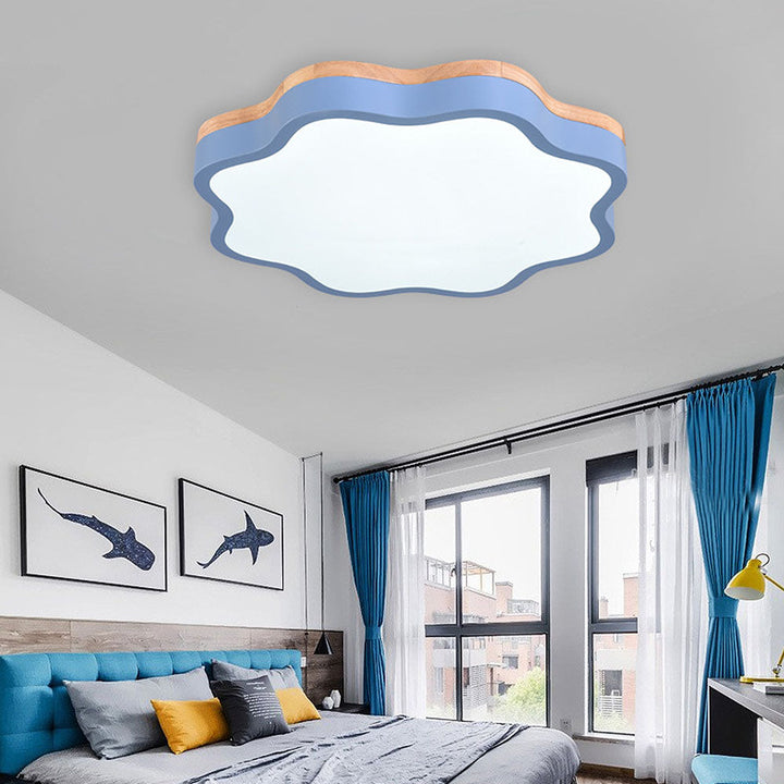 Flower LED Ceiling Light - Macaron Acrylic Fixture for Children's Room