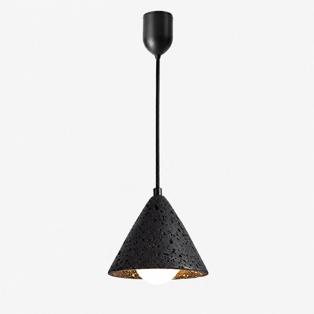 Cratera Black Travertine Stone Pendant Light