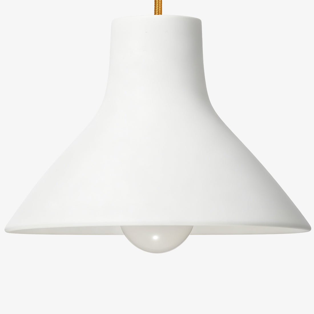 Calvor Pendant Light with White Porcelain Shade and Brass Finish - Single and Linear Styles for Kitchen
