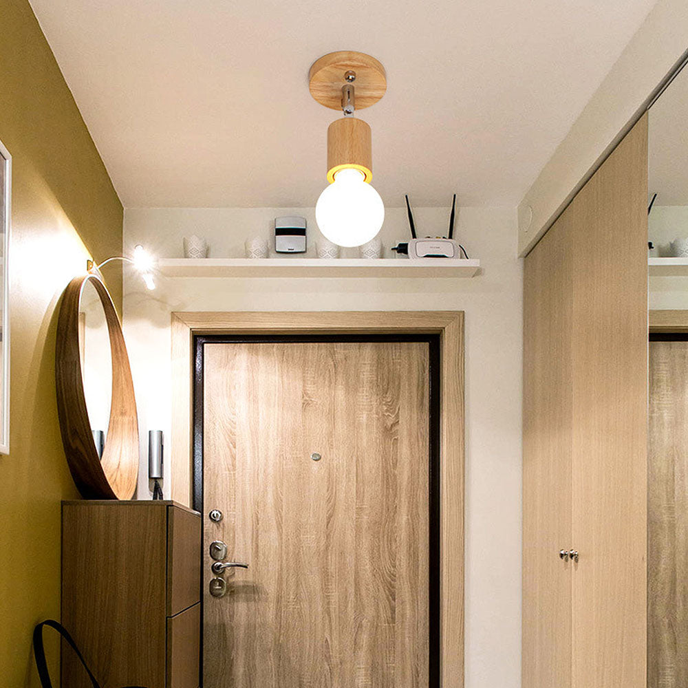 Nordic Track Lighting - Rotate Spotlight Wood Accent Modern