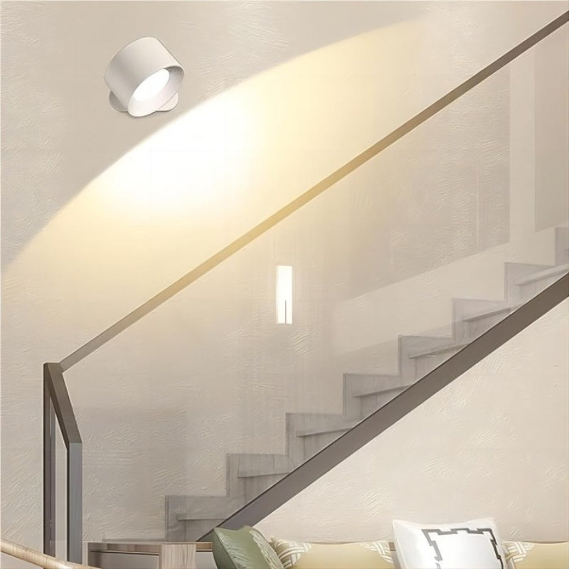 Drehbare industrielle Wandlampe mit USB-Ladefunktion