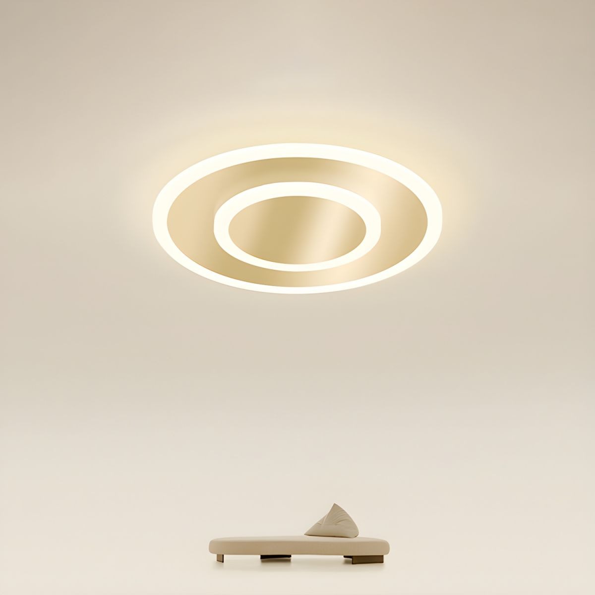 Minimalist LED Ceiling Light - Organic Metal Lamp for Modern Bedroom