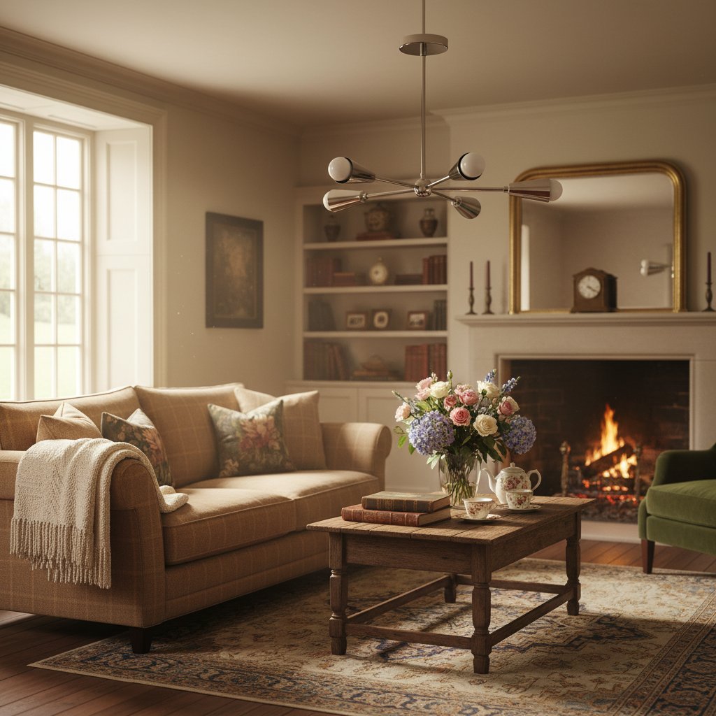 Pyralis Cone Semi Flush Messing Kronleuchter - Gold Moderne Sputnik Leuchte