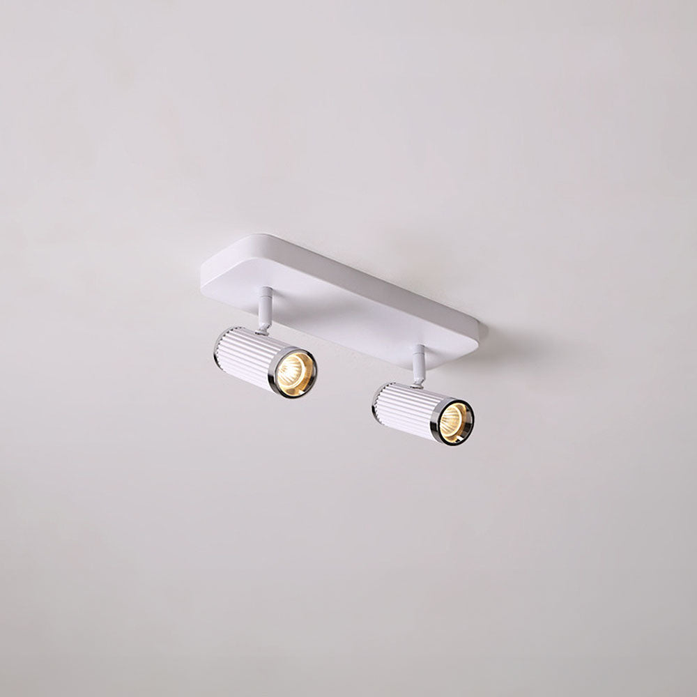 Weiße LED-Schienen-Deckenleuchte – einfache, moderne, verstellbare Metallleuchte