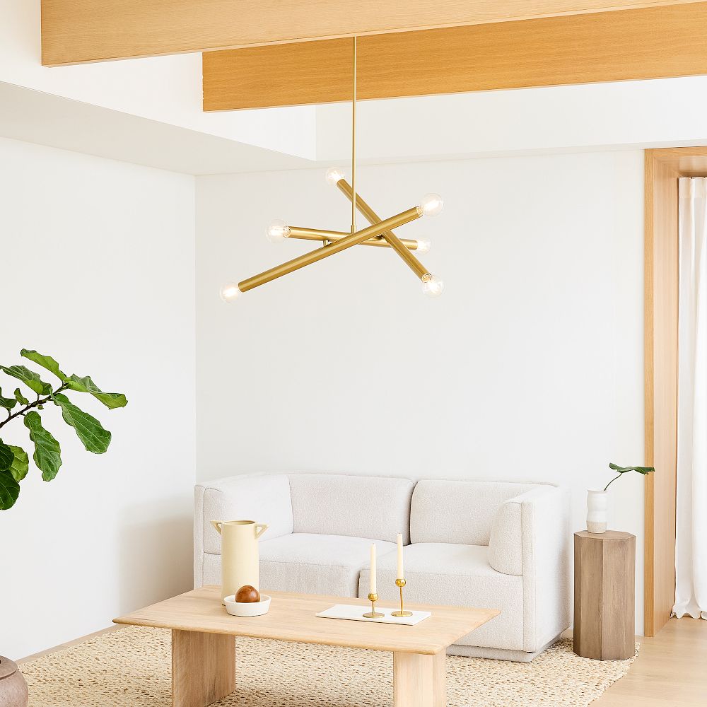 Borvia Metal Arm Chandelier - Modern Adjustable Trace Lamp for Hallway