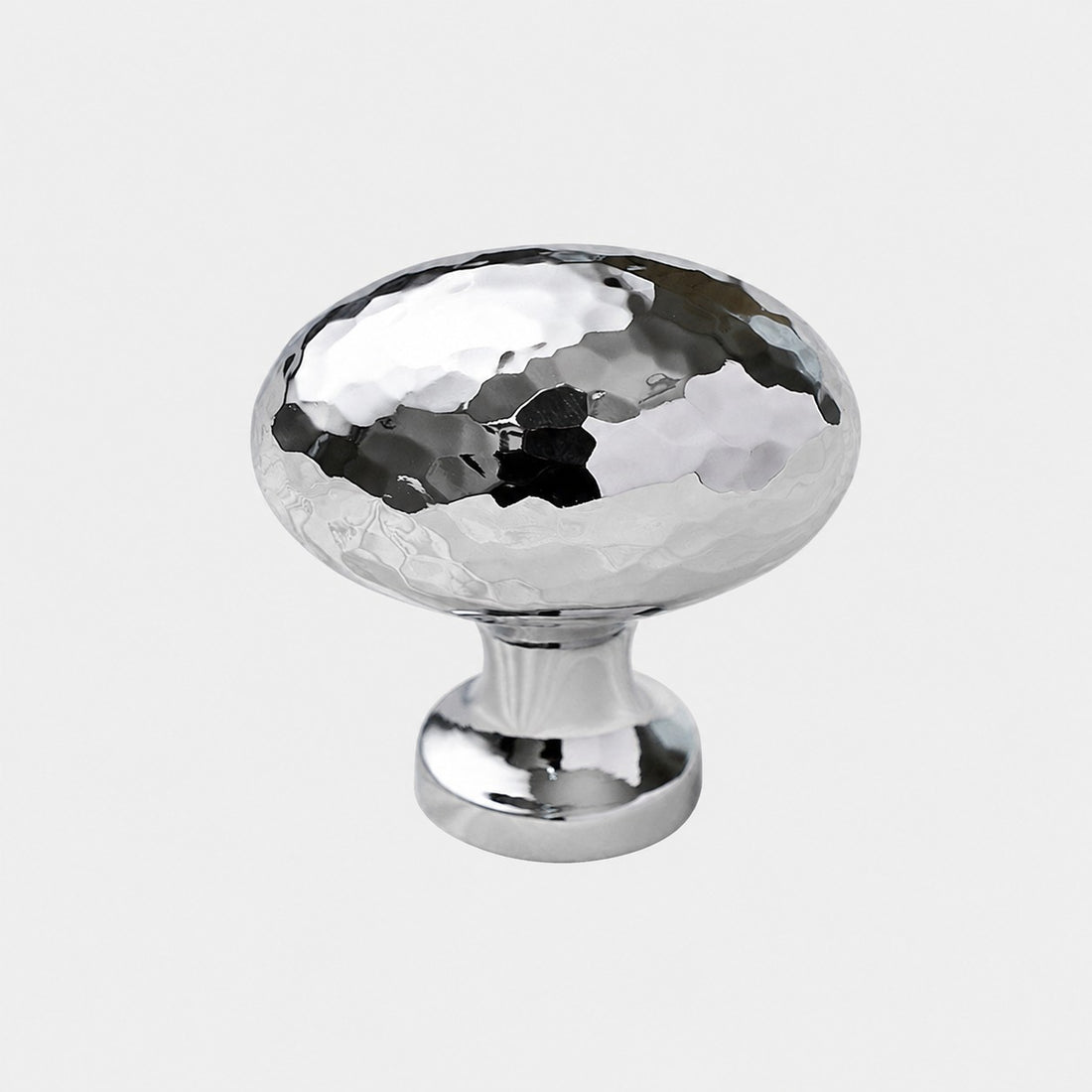 Large hand-hammered silver pigeon egg cabinet knob