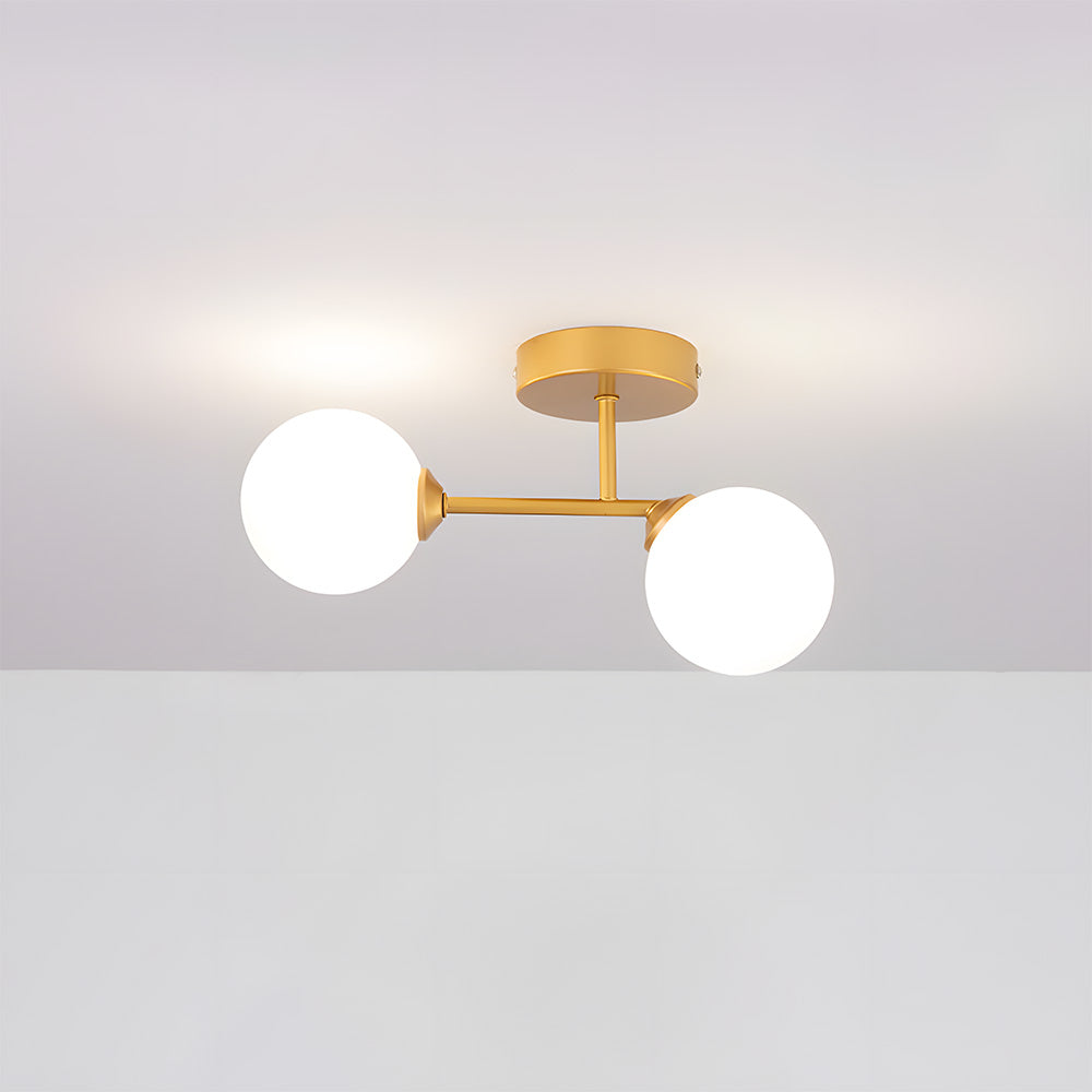 Nordic Glass Ceiling Light - Irregular Shape Fixture for Hallway