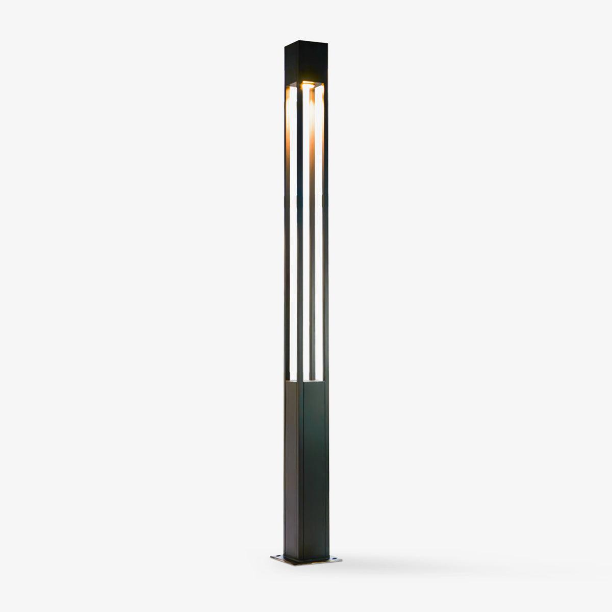 Modern Pole Outdoor Light - Geometric Post Garden Street Lamp