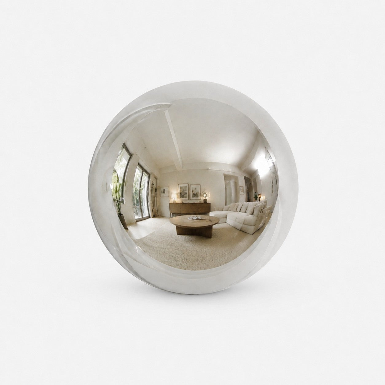 Silver gray ceramic cabinet knob side detail