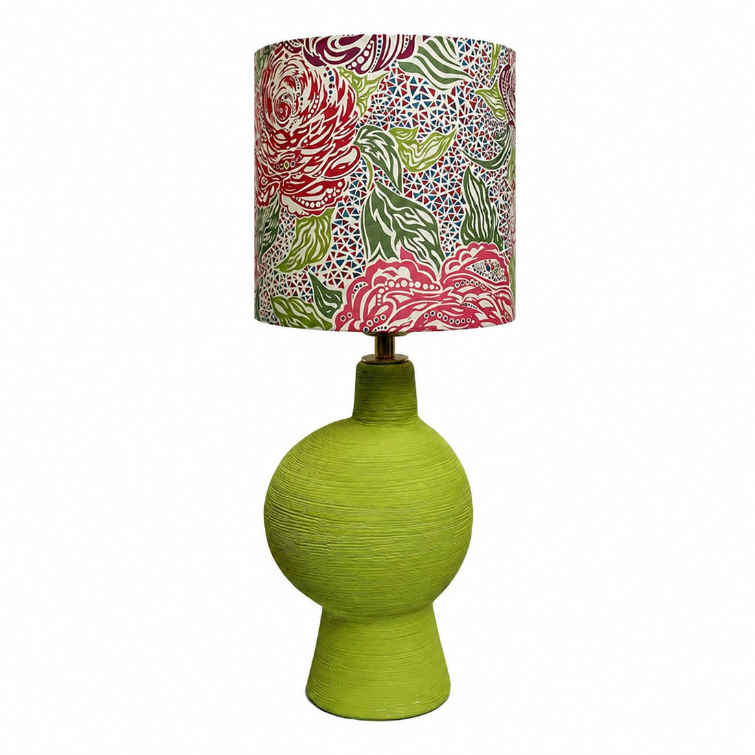 Vertical Stripe table lamp in a styled room