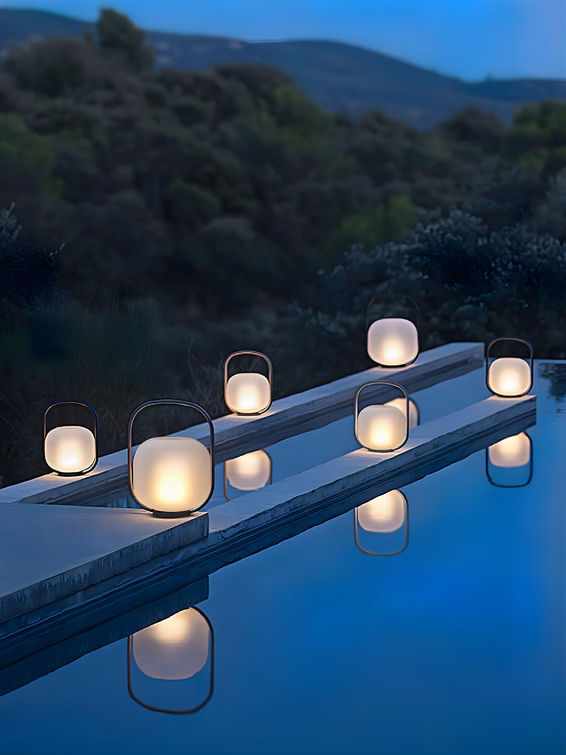 Tragbare Laterne Outdoor-Tischlampe - Wiederaufladbare Lampe für Balkon