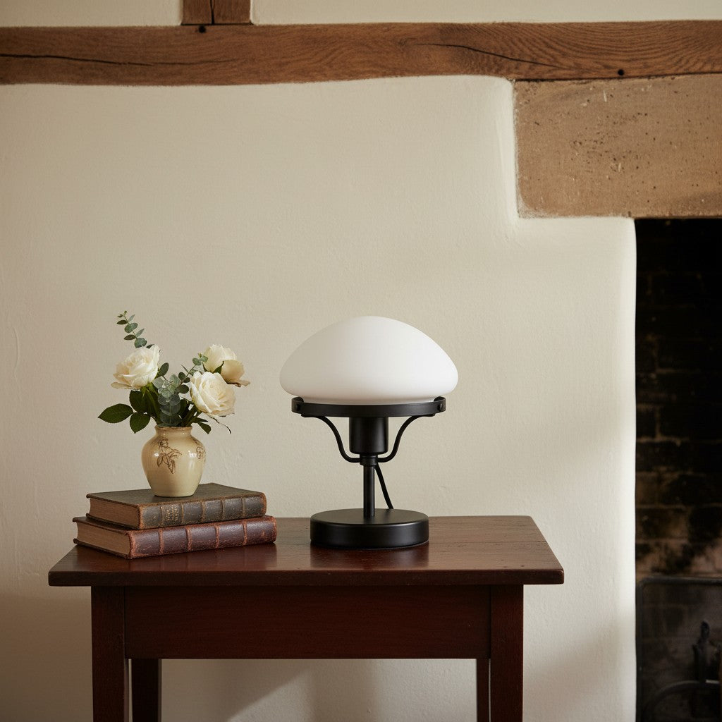 Ornato Luxe Modern Brass or Black Table Lamp - Convertible Table Light Fixture