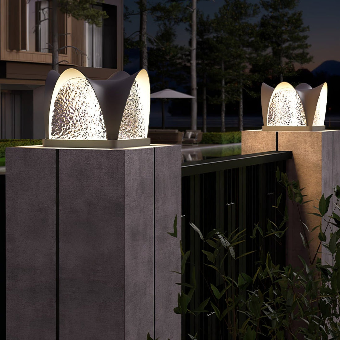 Modern Outdoor Lantern - Solar LED Lamp for Garden, Patio & Walkway