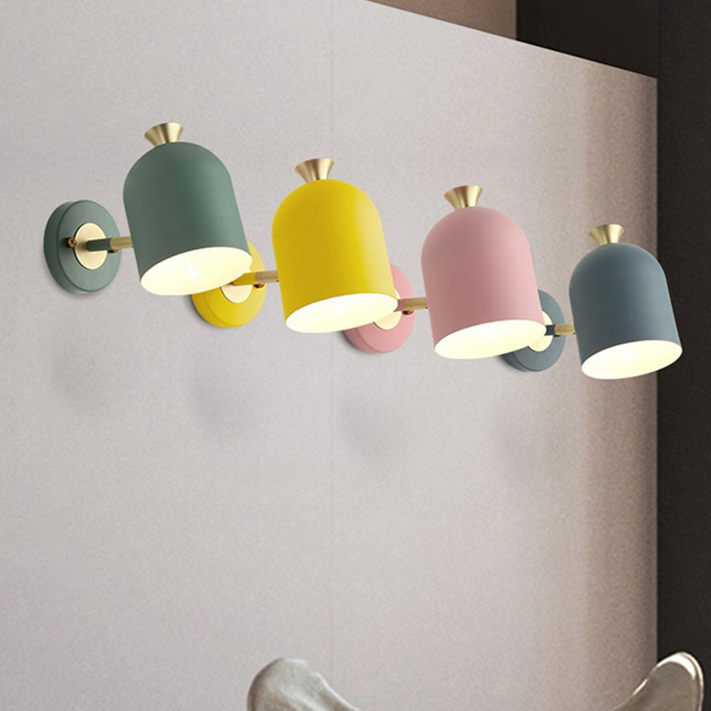 Modern Iron Wall Sconce - Slim Single Bulb Hallway Light