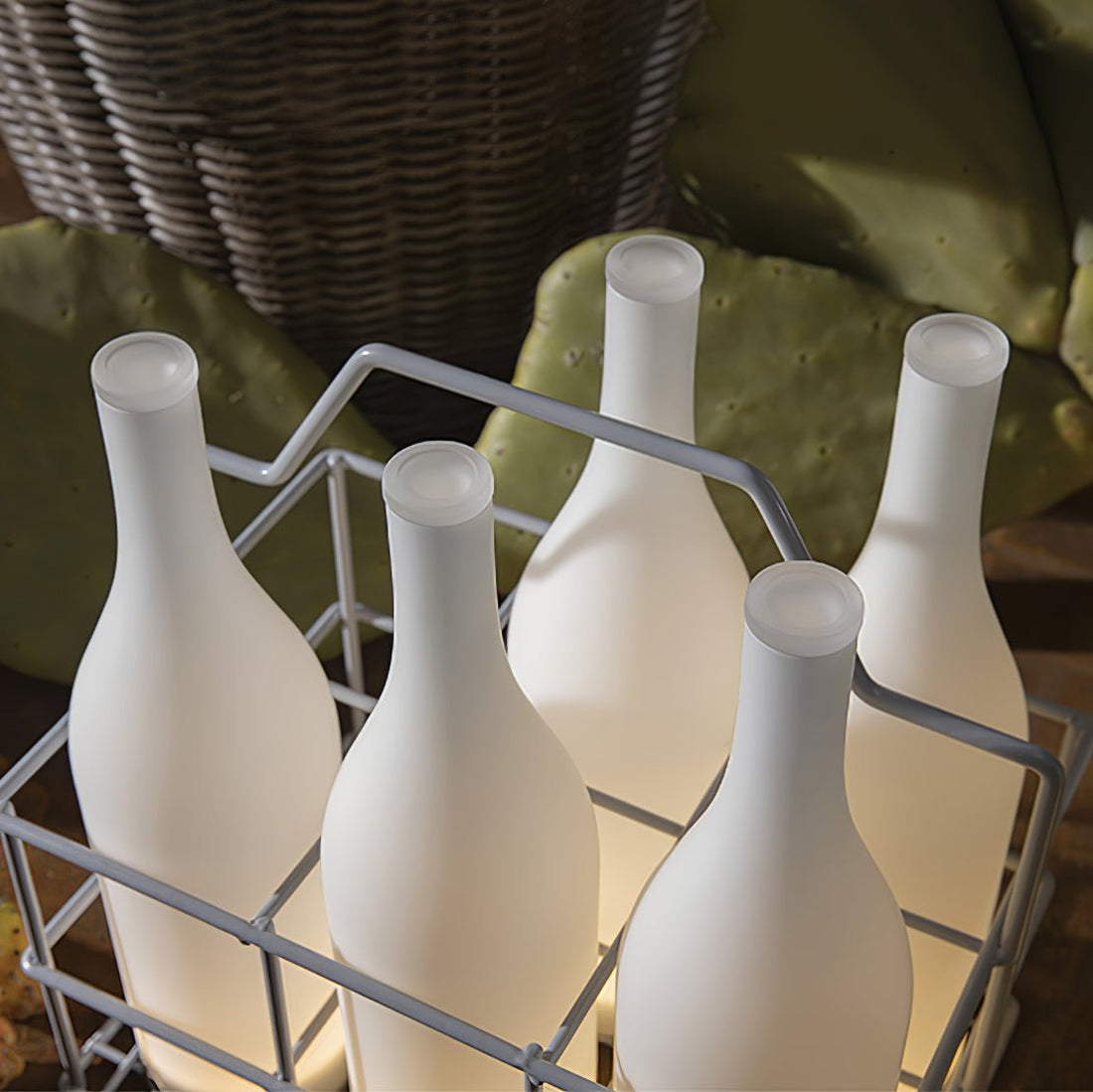Battery Table Lamp - Modern Glass Light for Dining & Living Spaces