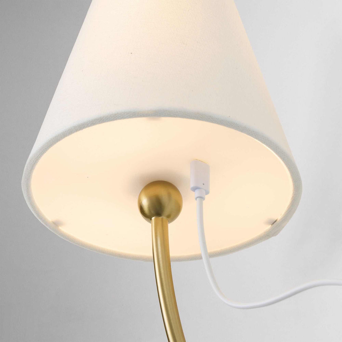 Roven Rechargeable Wall Sconce - Modern Cordless Fabric Shade for Bedroom