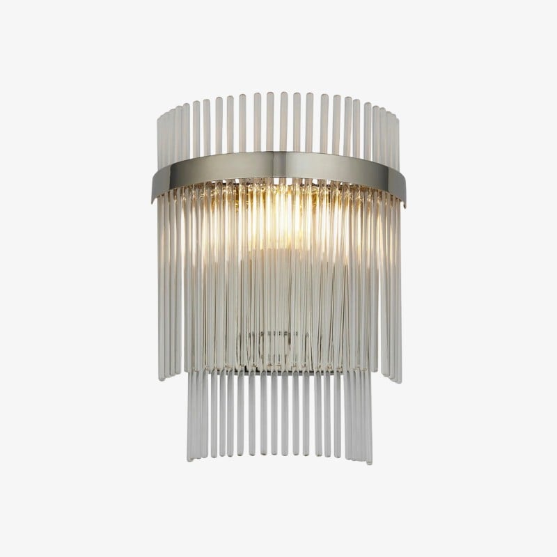 RibGlow Minimalist Glass Rod Wall Light - Elegant Accent Sconce for Home