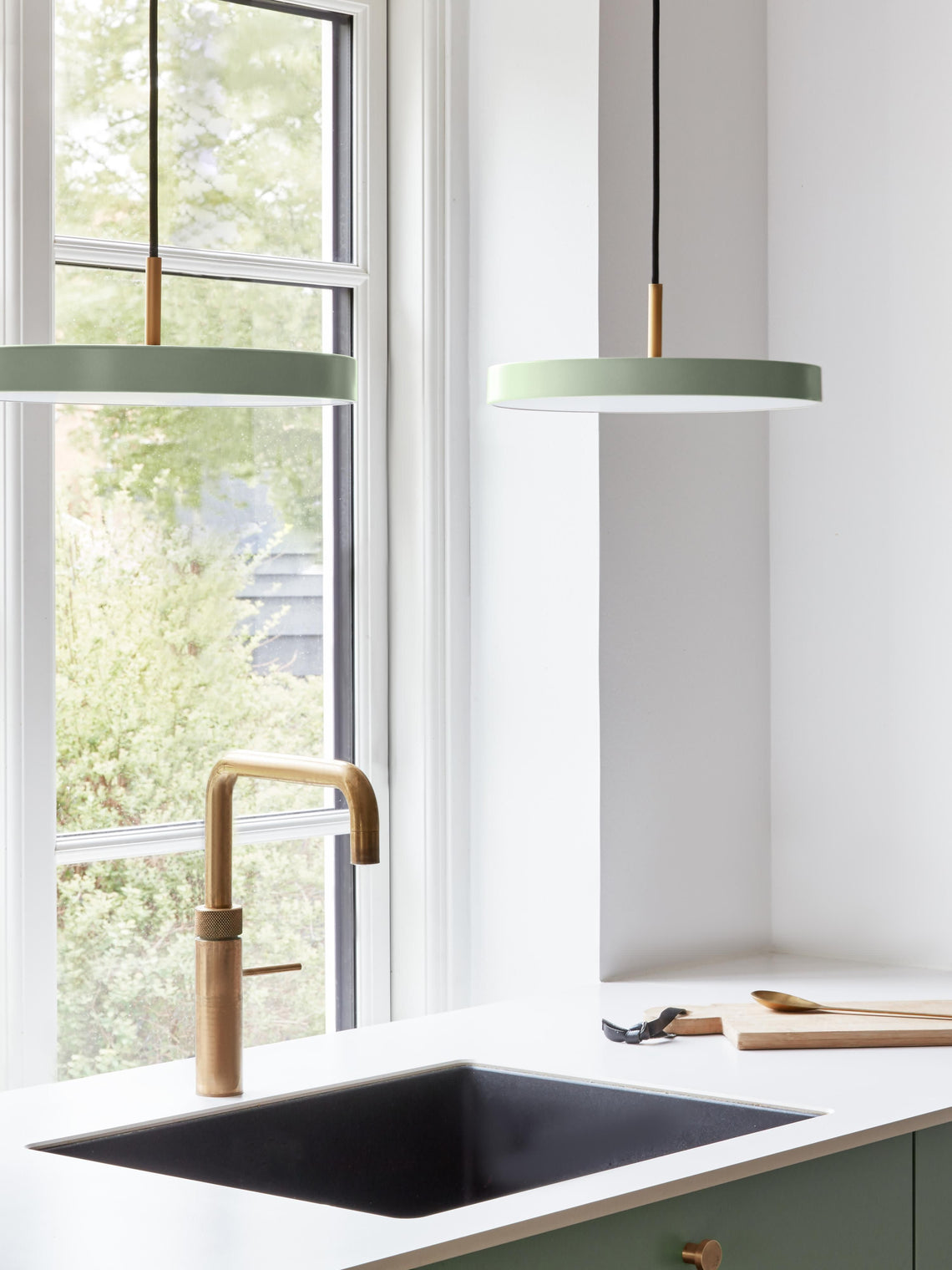 Asteria Minimalist Metal and Acrylic LED Pendant Light