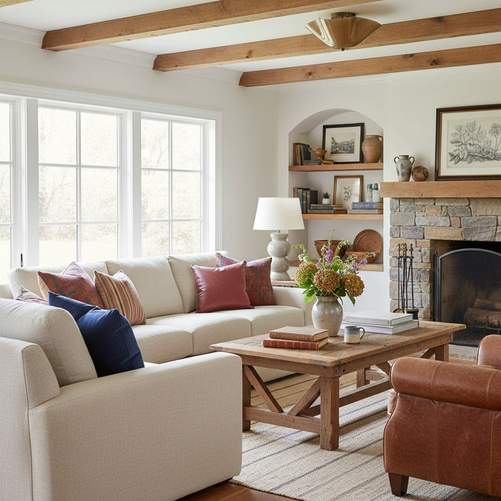 Bellina Deckenleuchte aus Glas, moderne Leuchte mit Messingakzent