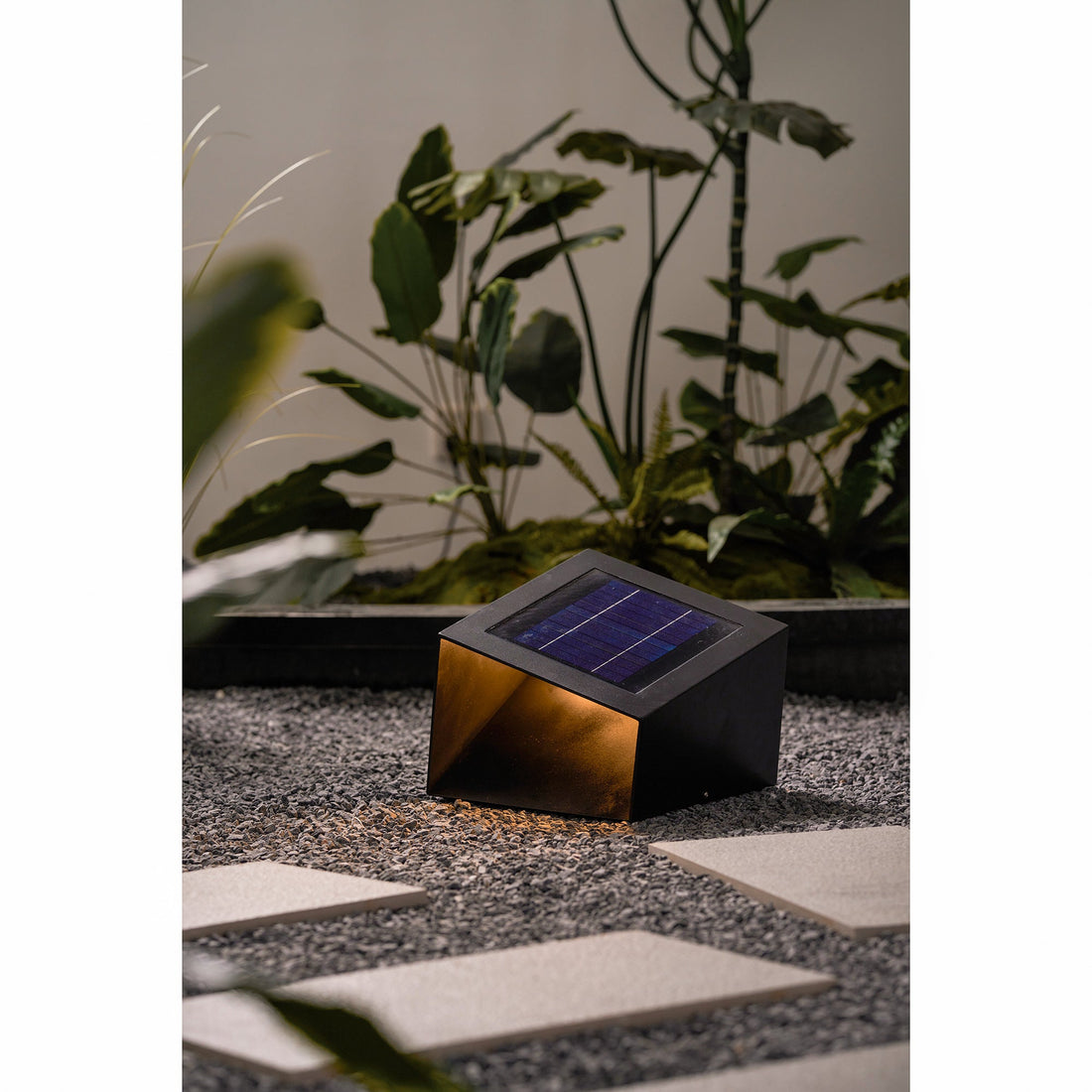 Cube Garden Solar Light - Compact LED Lamp for Patio & Small Gardens