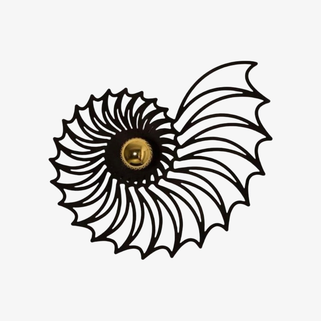 Spiralyn Nautilus Shell Silhouette Modern Wall Lamp - Lighting for Living Room