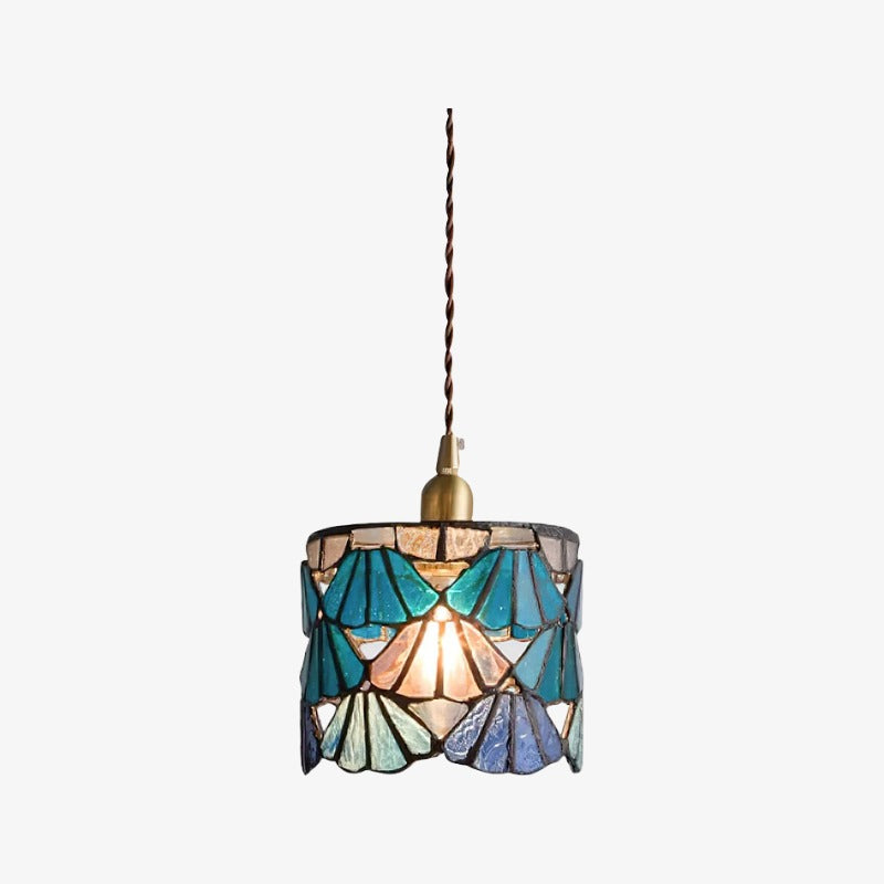 Vintage Tiffany-inspirierte Pendelleuchte – Künstlerische Glasschirm-Pendelleuchte für Kücheninsel und Eingangsbereich