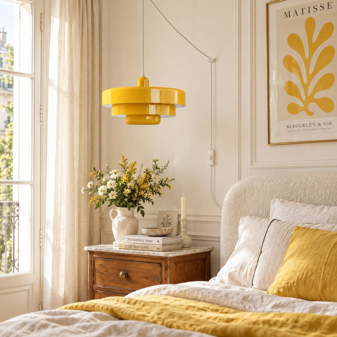 Retro Bauhaus Plug-In Pendant Light