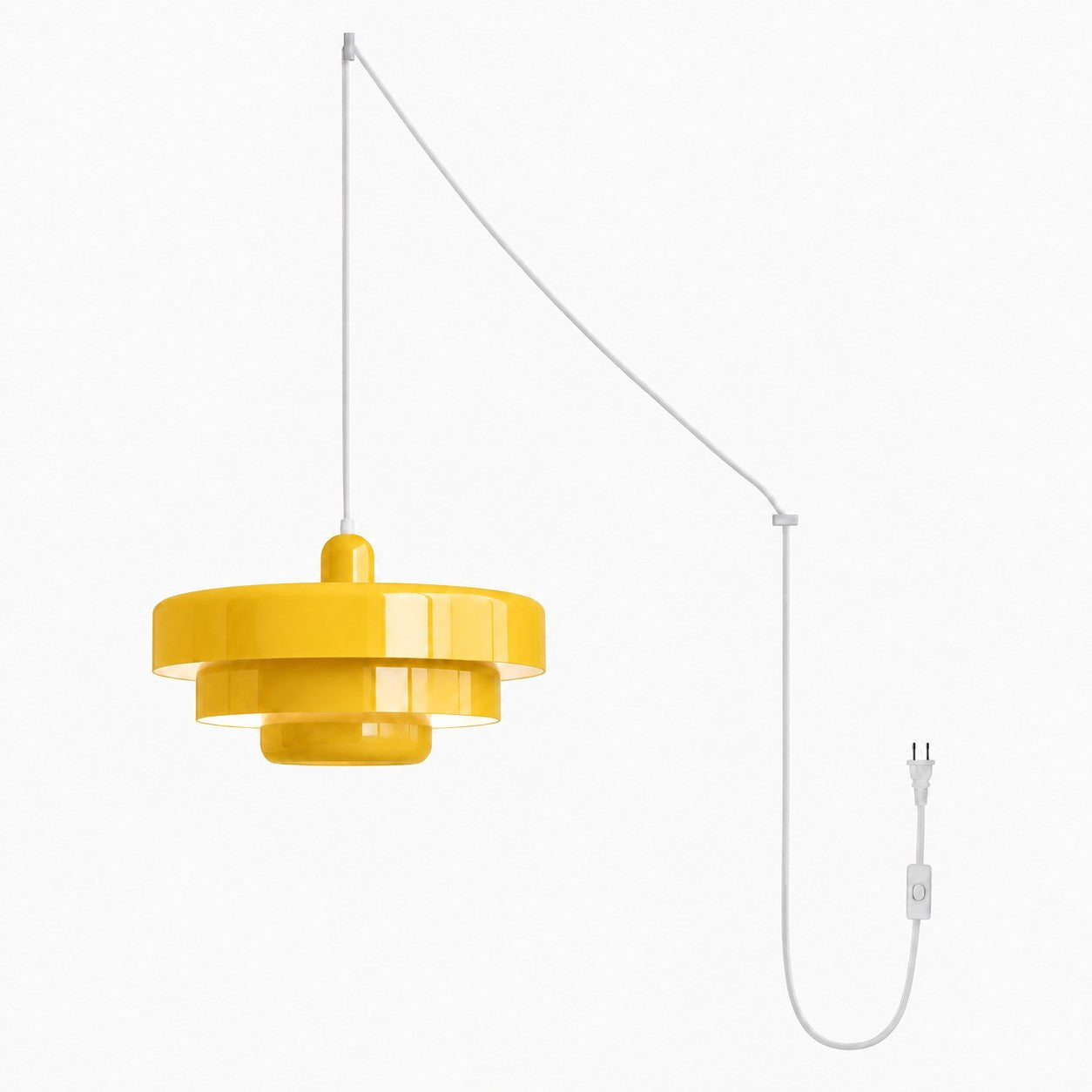 Retro Bauhaus Plug-In Pendant Light