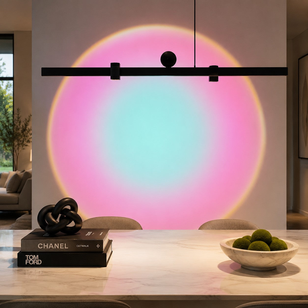 Linear Wall-Wash Dining Pendant Light
