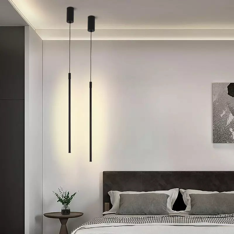 Schwarze lineare industrielle LED-Streifen-Pendelleuchte