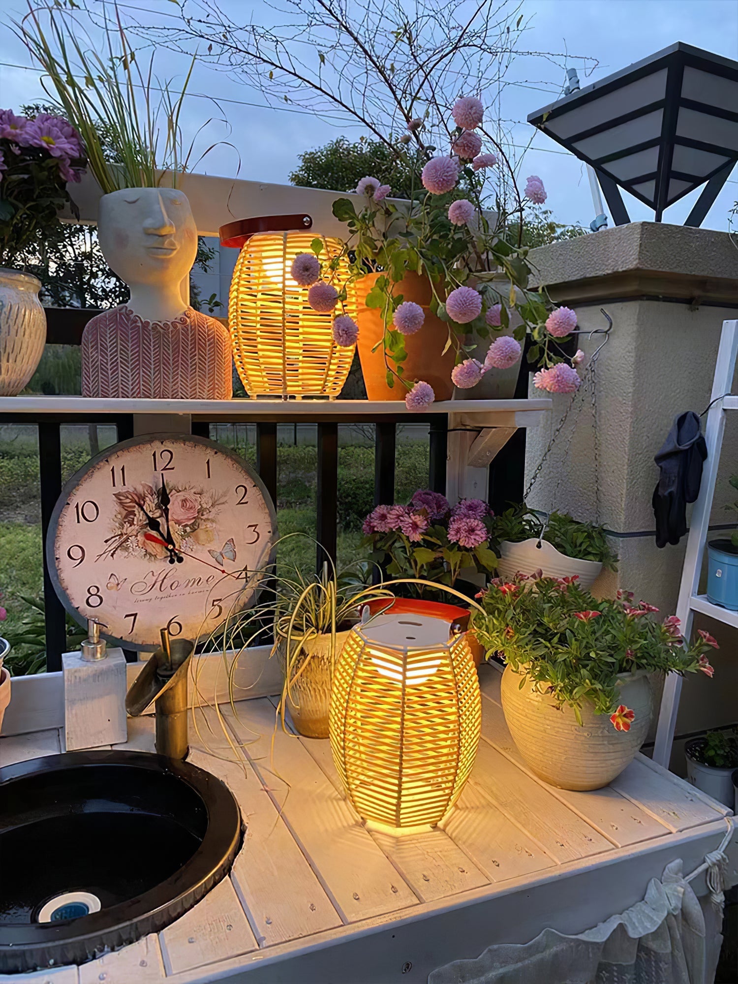 Laterne Tischlampe mit eingebautem Akku – tragbare Lampe für Schlafzimmer