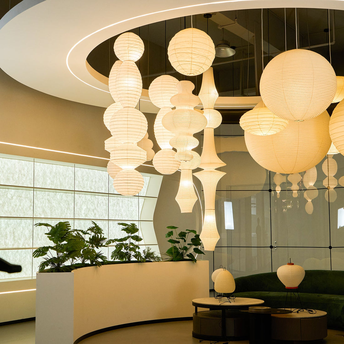 Lantern Series Pendant Lamp - Xuan Paper Layered Lamp for Living Room