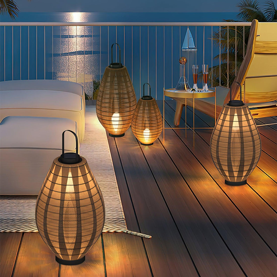 Mesh Beacon Outdoor Lamp - Waterproof Teardrop Stainless Steel Light