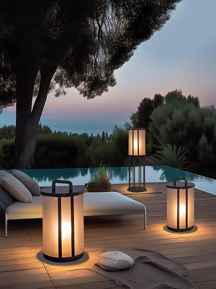 Runde Laterne Außenlampe - Acrylsäule Warmes Licht für den Gang