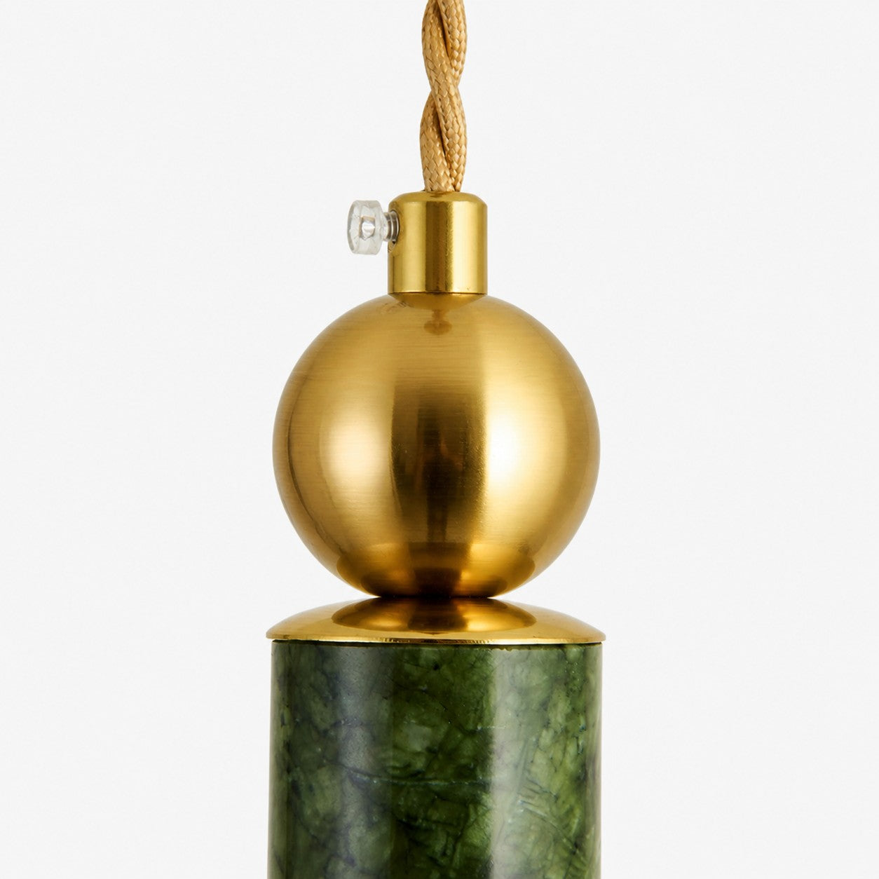 Green Jade Cylinder Pendant Light