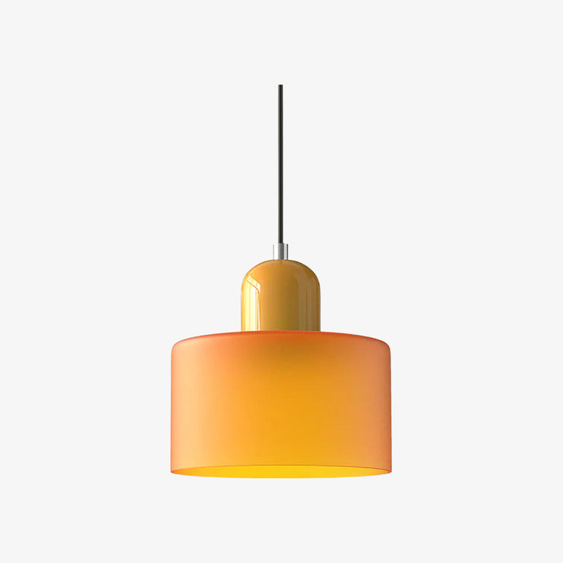 Creative Morandi Cylindrical Glass Pendant – Modern Dining Room