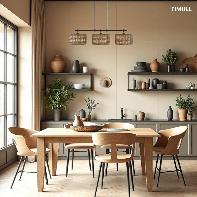 3 Light Handwoven Drum Farmhouse Pendant Light