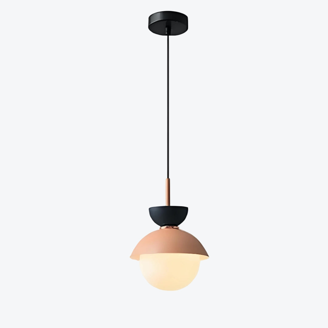 Frovela Nordic Macaroon Pendant Lamp with Globe Design – Aluminum Lighting for Bedroom or Living Room