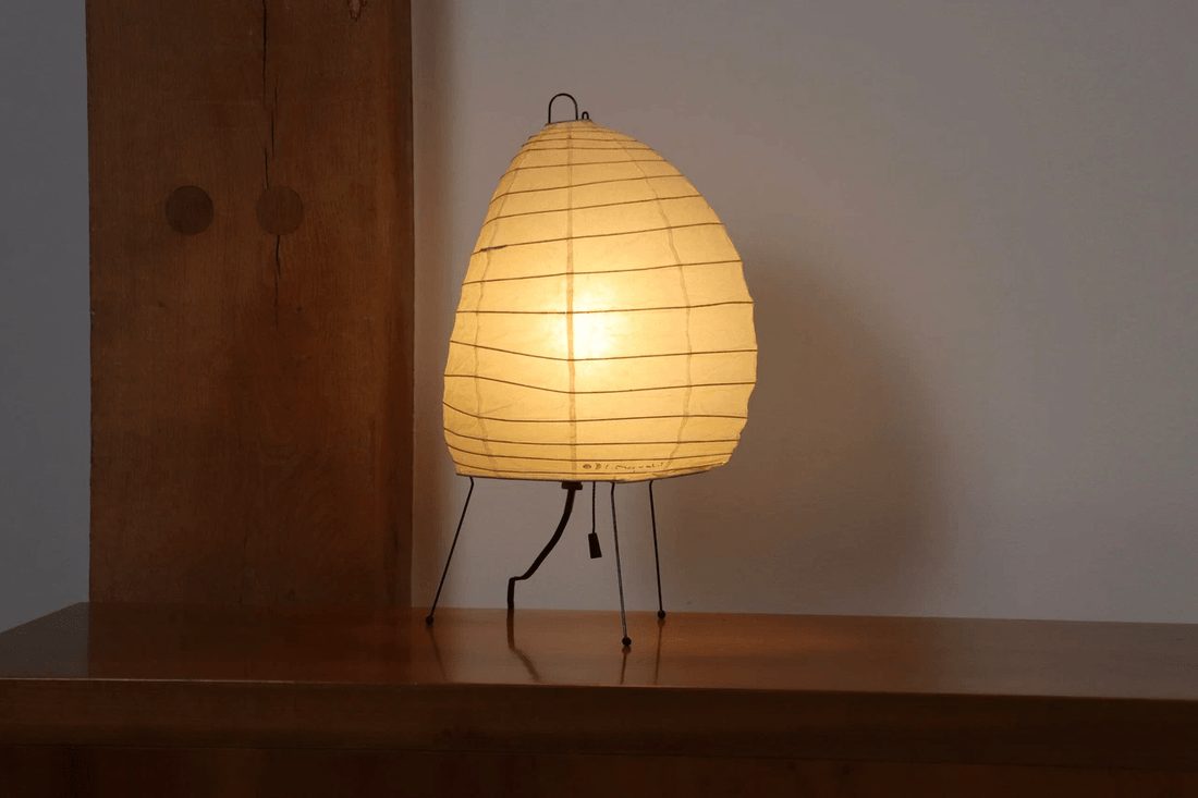 Papiertischlampe – Minimalistische Lampe im Washi-Stil für die Leseecke