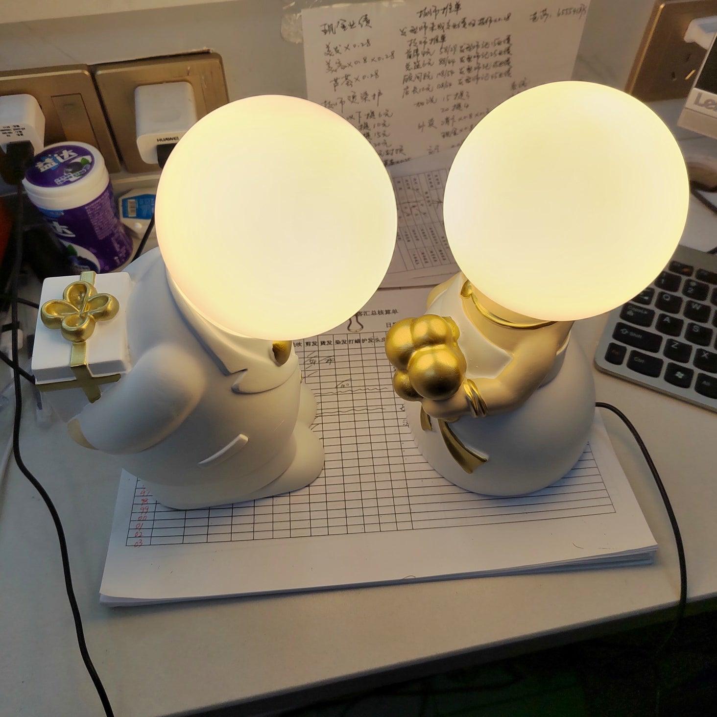 Tischlampe mit Hochzeitsfigur – wiederaufladbares LED-Licht für Veranstaltungen