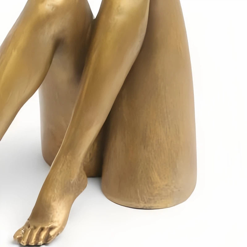 Kickra Leg-Inspired Candle Holder - Sculptural Resin Holder for Dining Room U22