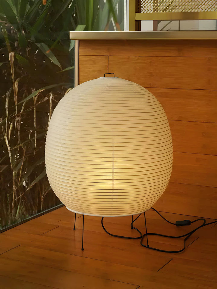 Tischlampe aus Reispapier – Sanftes Umgebungslicht für moderne Innenräume