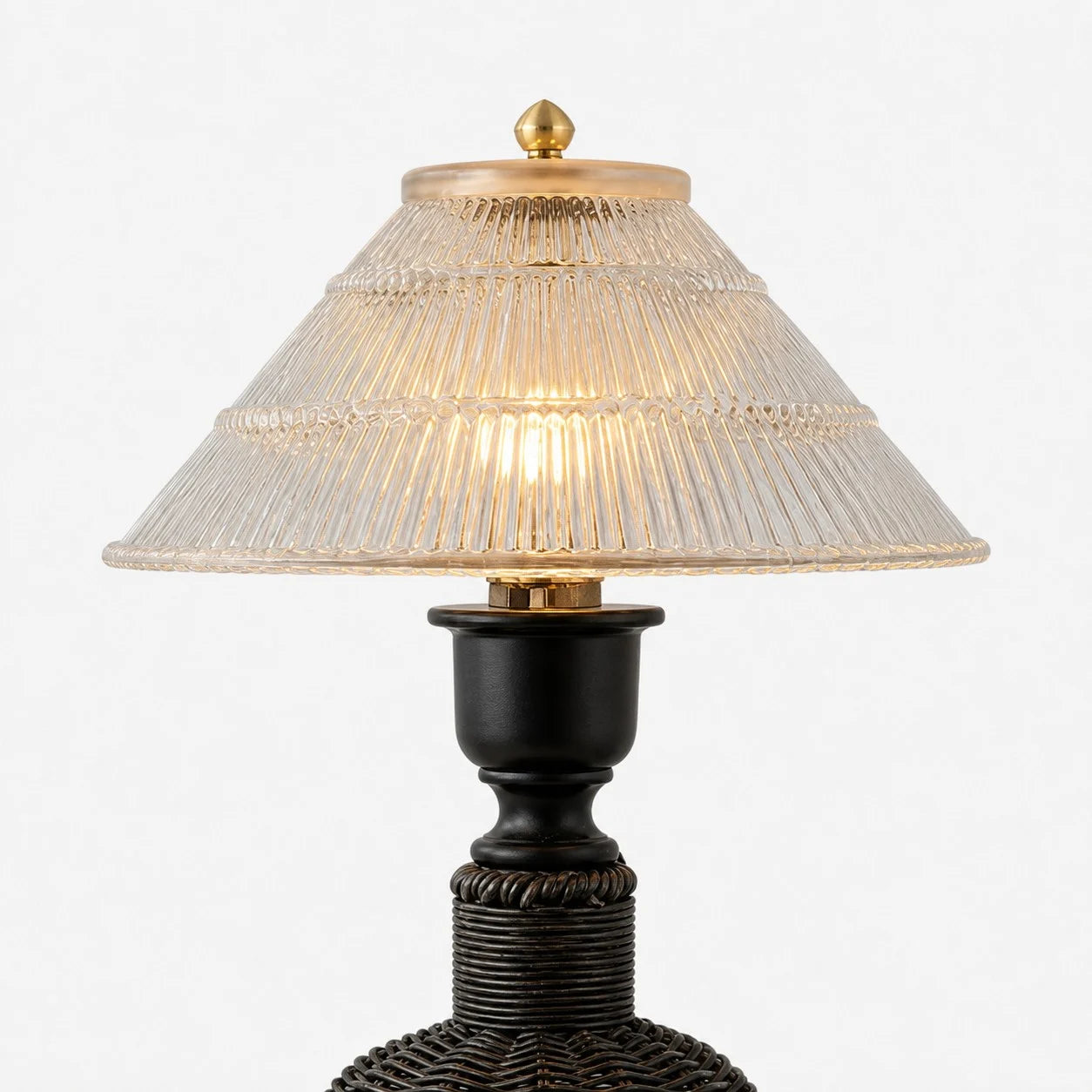 Lamp shade and base close detail