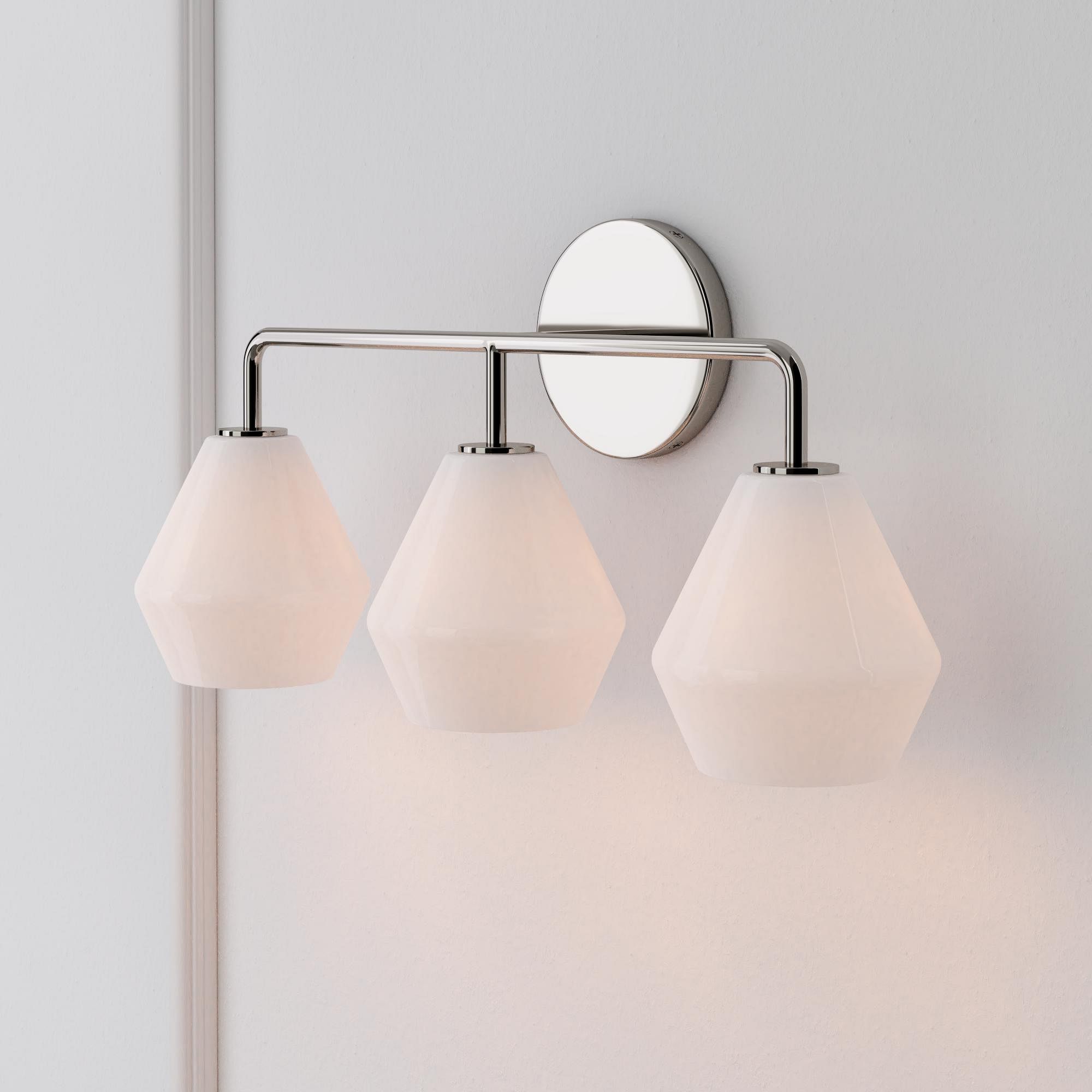 Merin Multi Head Frisiertisch-Wandleuchte - Skulpturale Lampe aus Metall und Glas