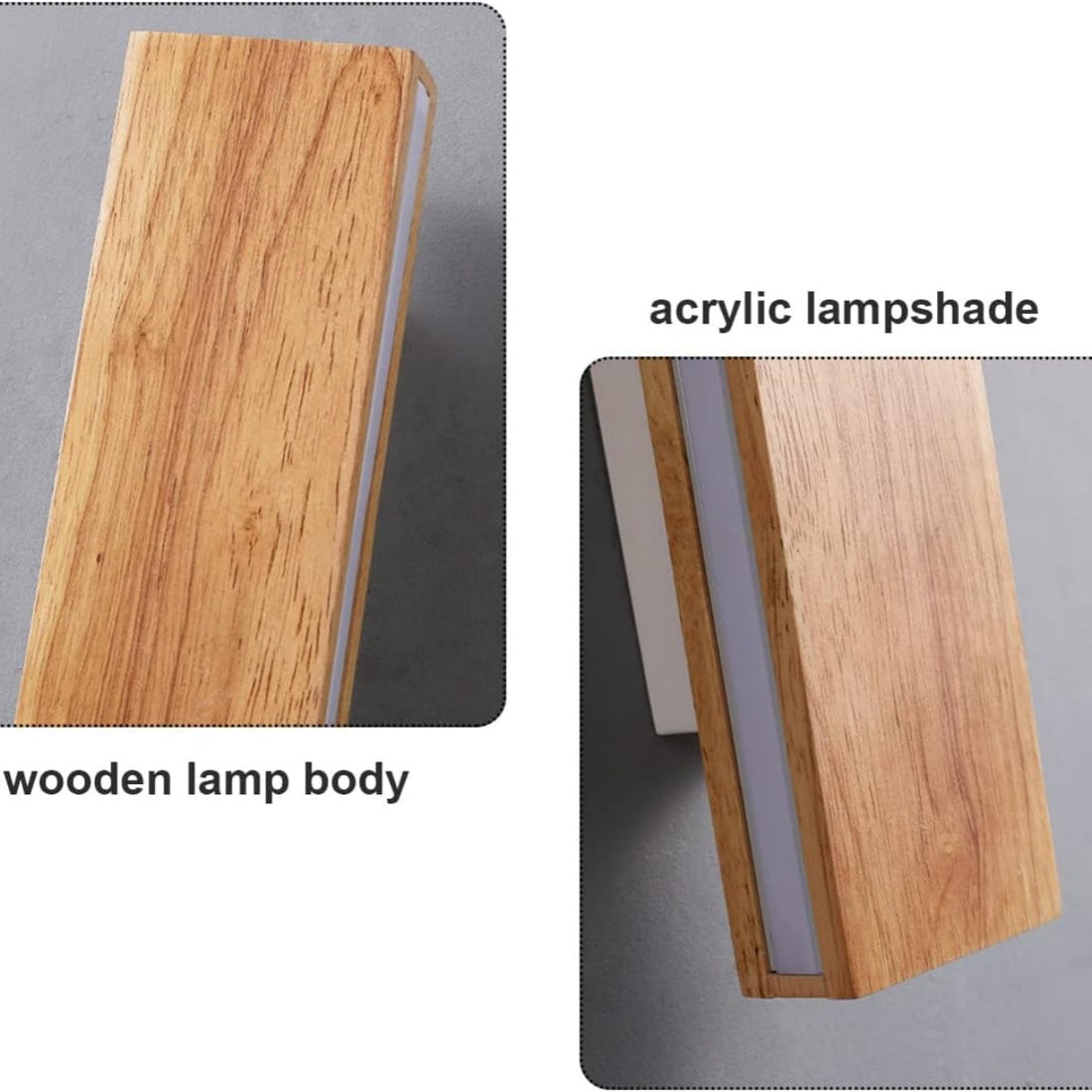 Modern Wood Wall Light - Rotatable Fixture for Dining Room