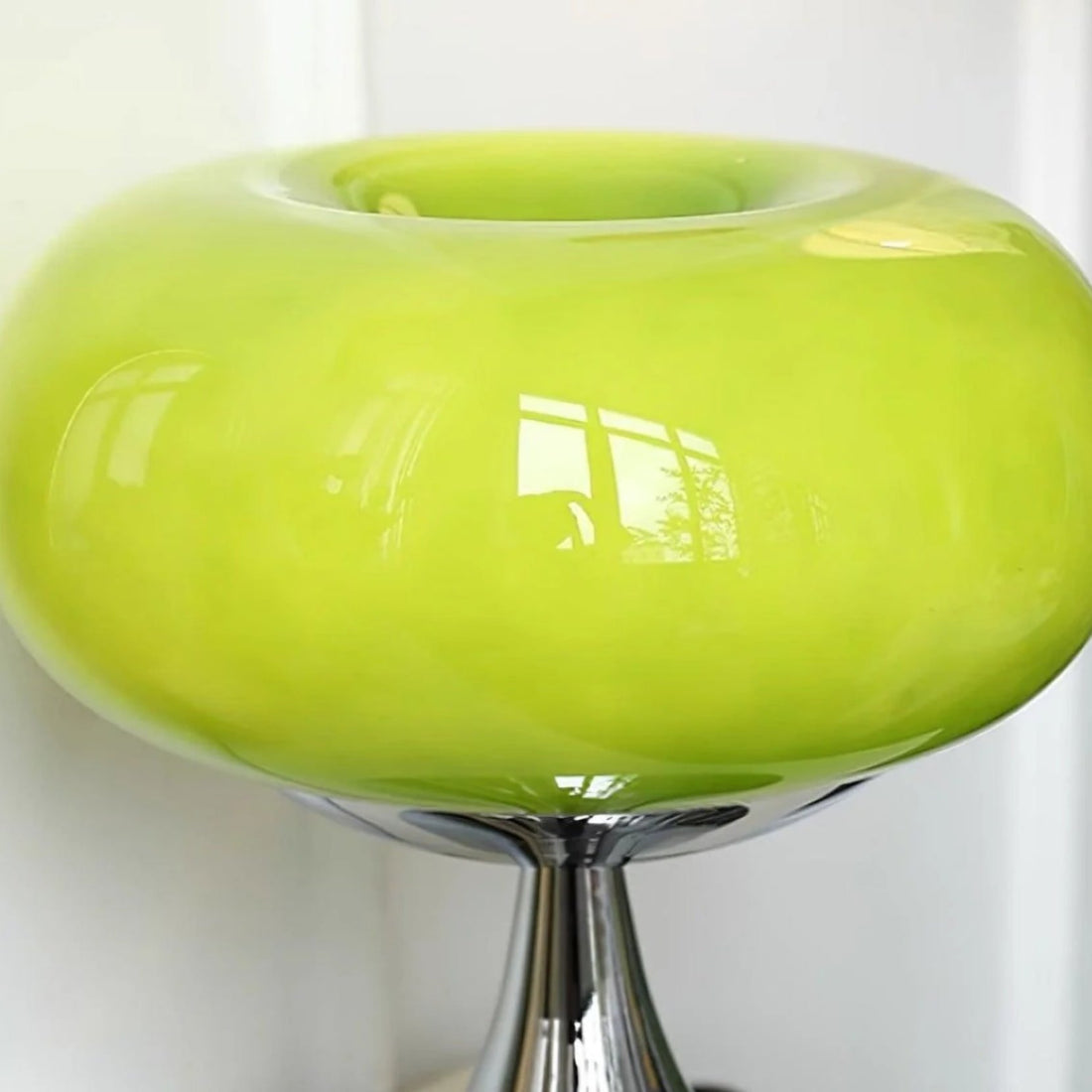 Lollora Rounded Sculptural Lamp - Contemporary Bauhaus Glass Table Light for Bedside